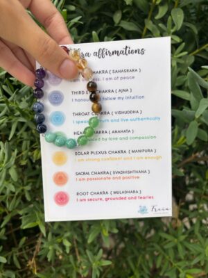 7 chakra bracelet stretchy :