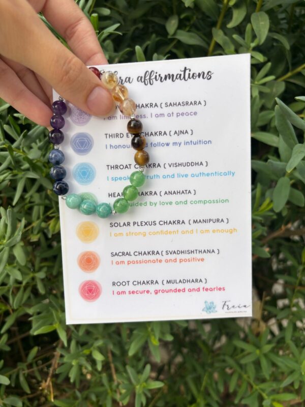 7 chakra bracelet stretchy :