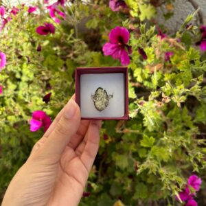 Pyrite Sterling silver ring