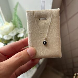 Black sterling silver nazar