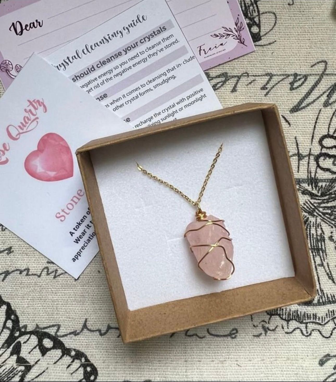 Wirewrap Rose Quartz - Image 2