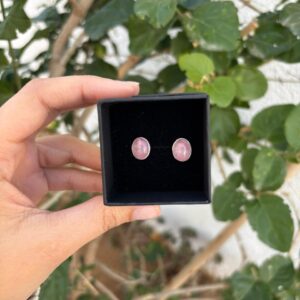 Rose quartz Stud Earrings