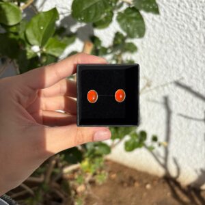 Carnelian stud earrings