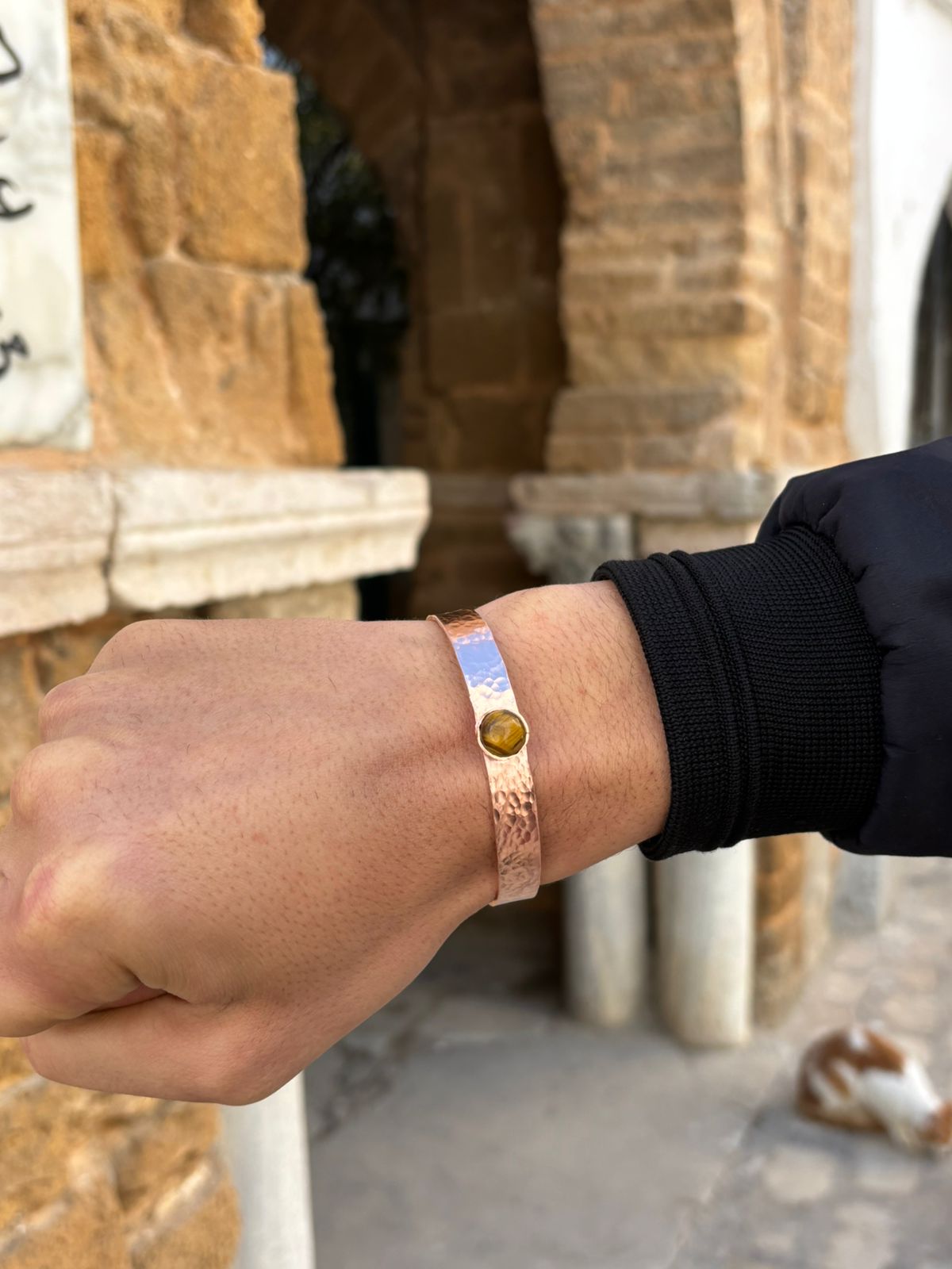 copper and tiger eye Bracelet - Image 2