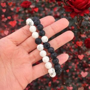 Lava and Howlite bracelets