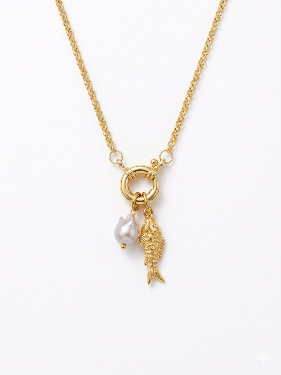 Aqua Charm Necklace